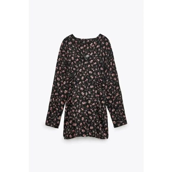 Zara satin floral mini dress L - Picture 2 of 9